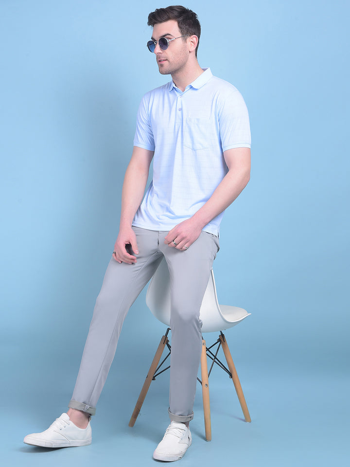 Blue Printed T-Shirt-Men T-Shirts-Crimsoune Club