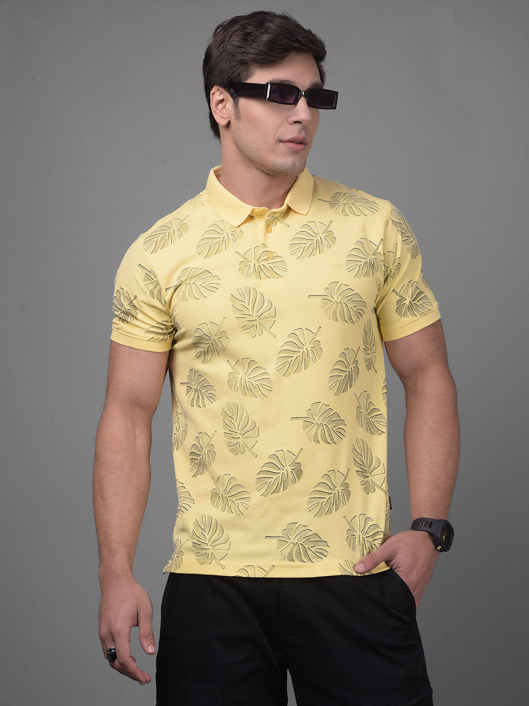 Yellow T-Shirt-Men T-Shirts-Crimsoune Club