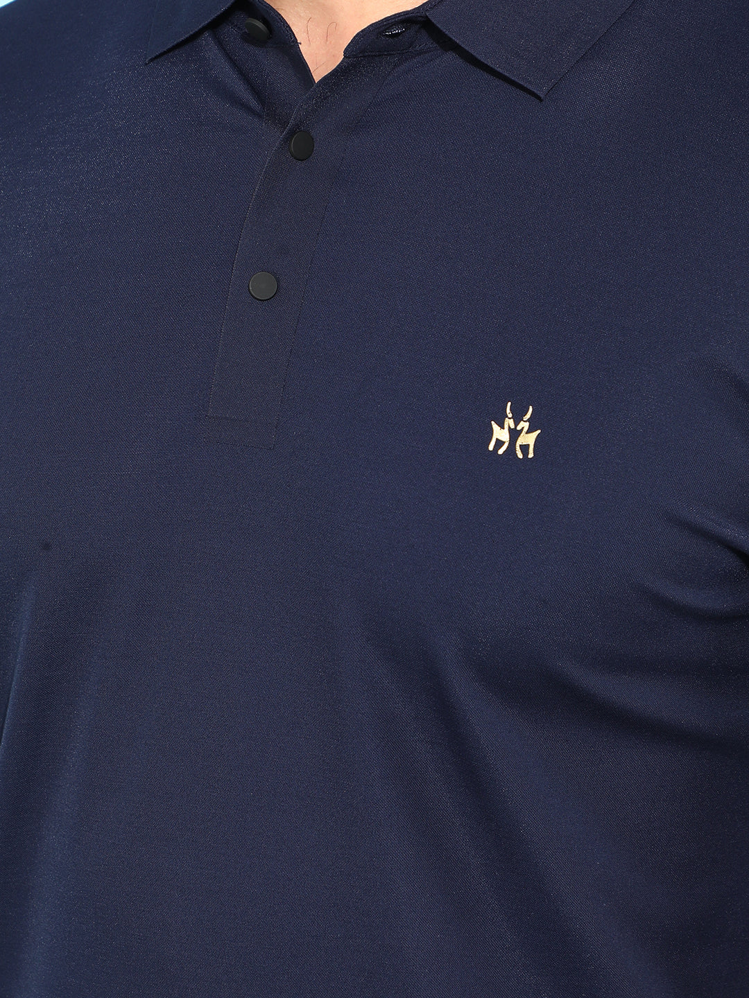 Navy Blue Polo T-Shirt-Men T-Shirts-Crimsoune Club