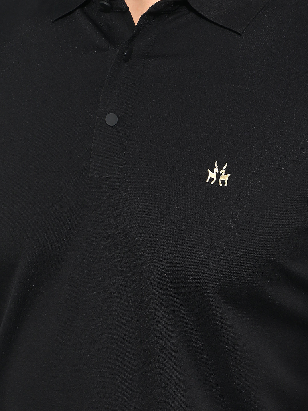 Black Polo T-Shirt-Men T-Shirts-Crimsoune Club
