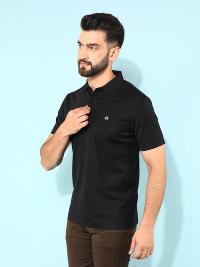 Black Polo T-Shirt-Men T-Shirts-Crimsoune Club