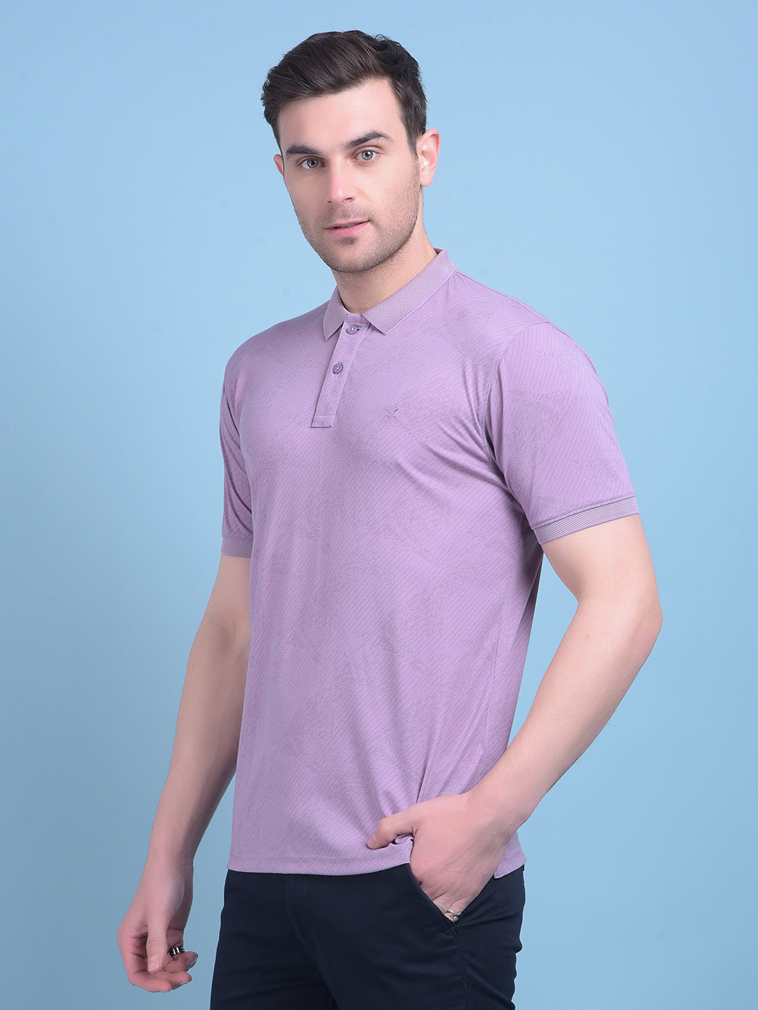 Purple Printed T-Shirt-Men T-Shirts-Crimsoune Club