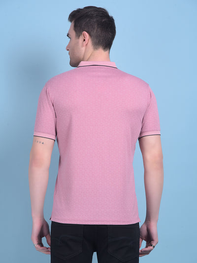 Pink Printed T-Shirt-Men T-Shirts-Crimsoune Club