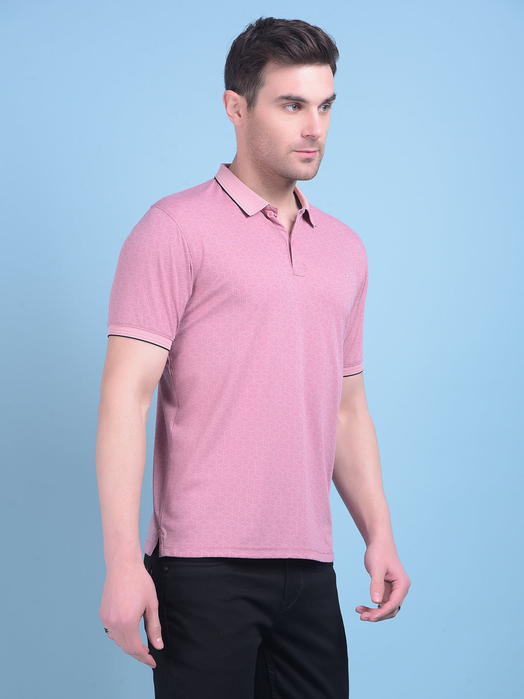 Pink Printed T-Shirt-Men T-Shirts-Crimsoune Club