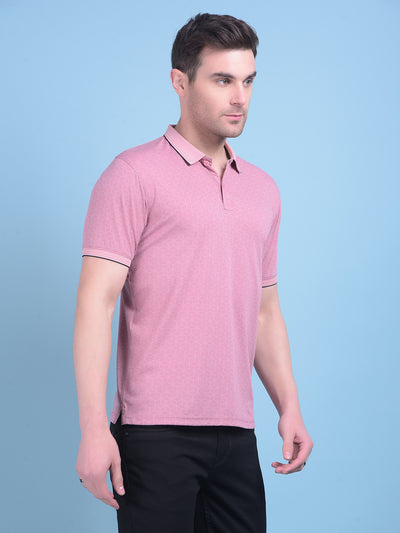 Pink Printed T-Shirt-Men T-Shirts-Crimsoune Club