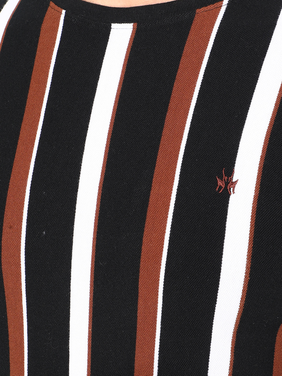 Black Verticle Striped T-Shirt-Men T-Shirts-Crimsoune Club