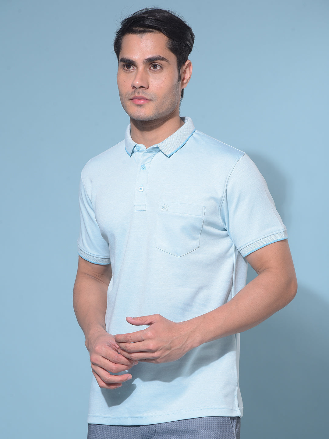 Blue Printed T-Shirt-Men T-Shirts-Crimsoune Club
