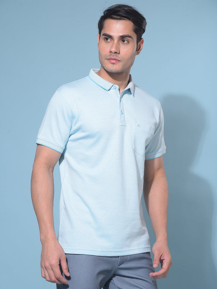 Blue Printed T-Shirt-Men T-Shirts-Crimsoune Club