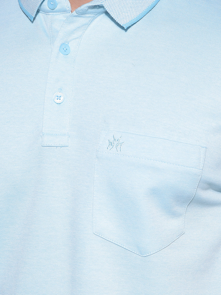 Blue Printed T-Shirt-Men T-Shirts-Crimsoune Club
