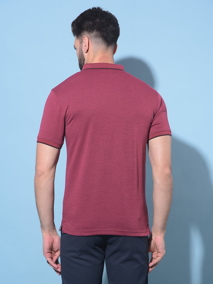 Wine Polo T-Shirt-Men T-Shirts-Crimsoune Club