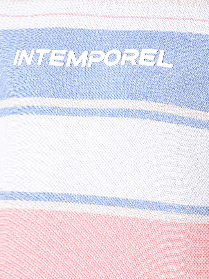 Multi Color Horizontal Striped Cotton T-Shirt-Men T-Shirts-Crimsoune Club
