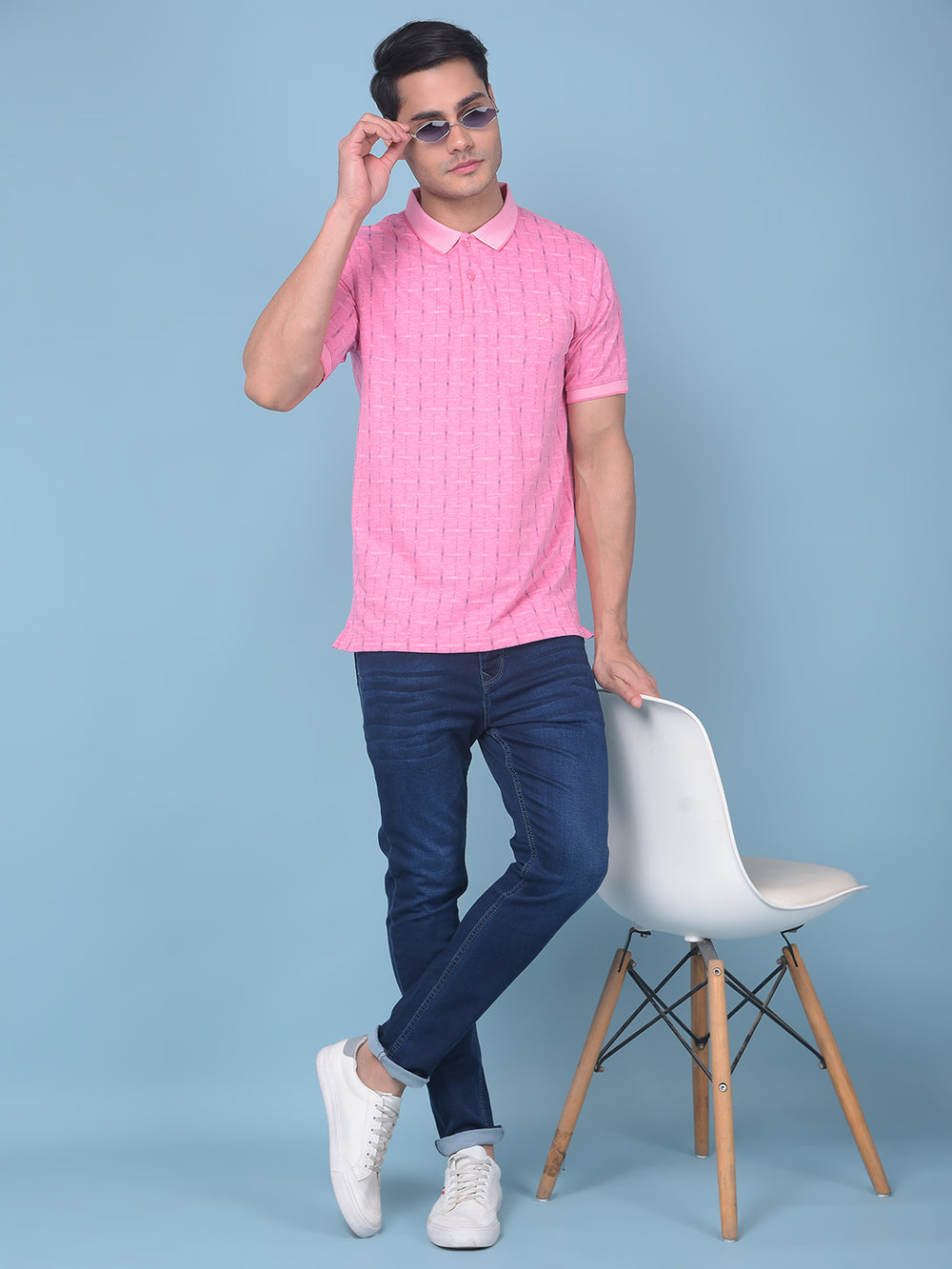 Pink Printed T-Shirt-Men T-Shirts-Crimsoune Club