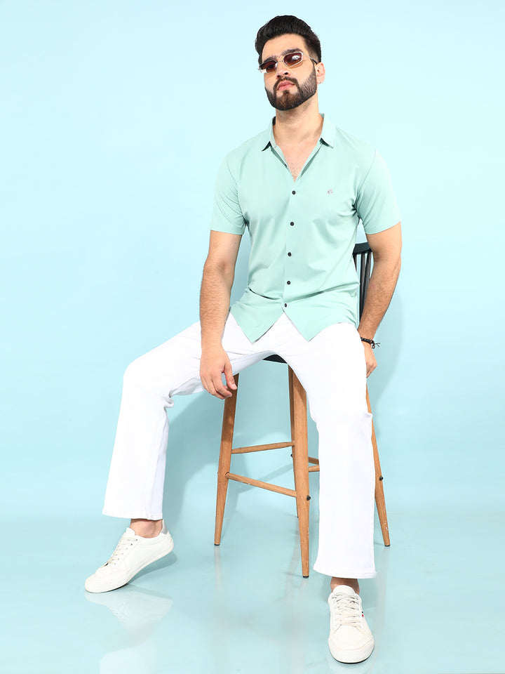Green Shirt-Men Shirts-Crimsoune Club