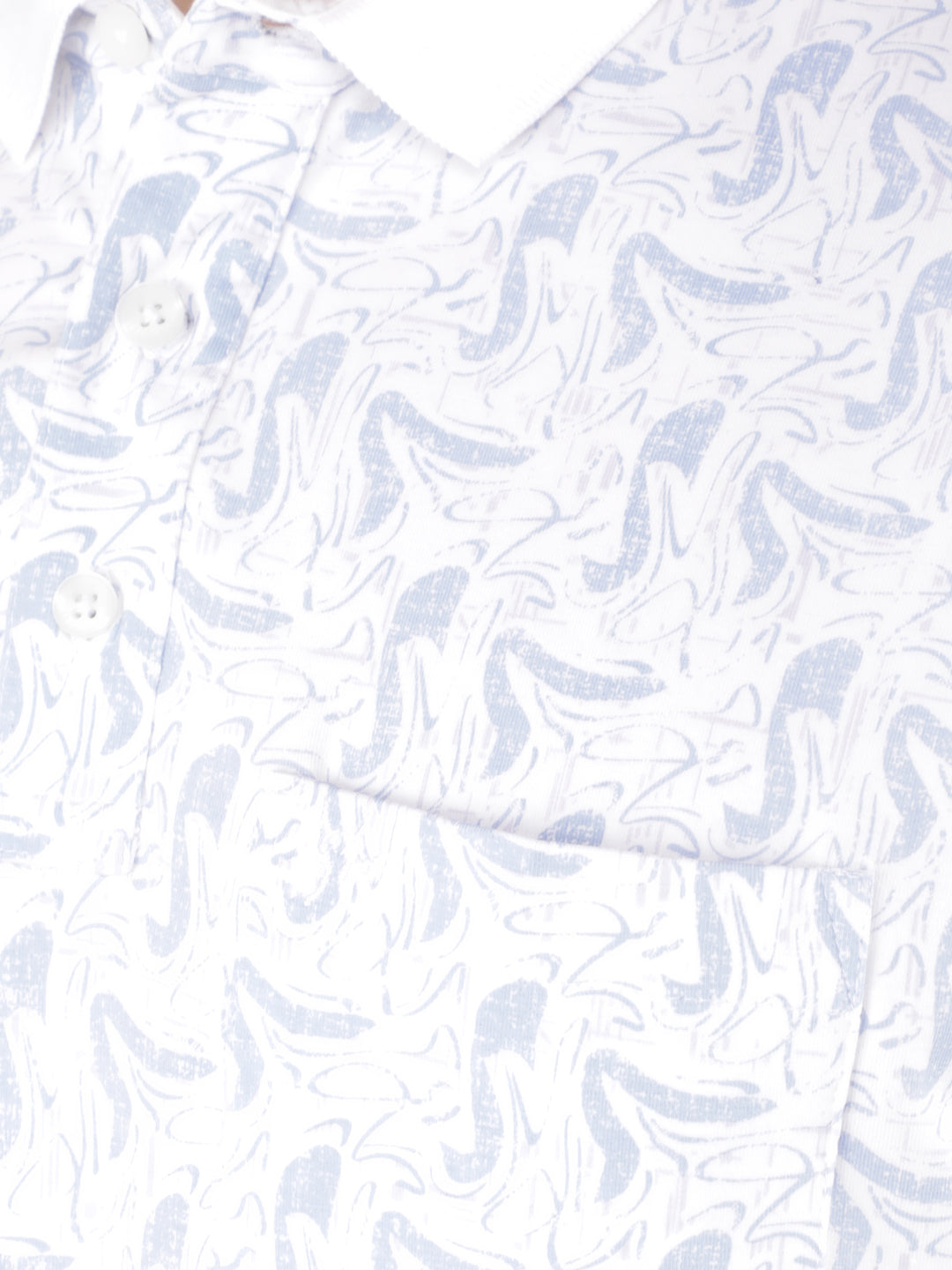Blue Printed Polo T-Shirt-Men T-Shirts-Crimsoune Club