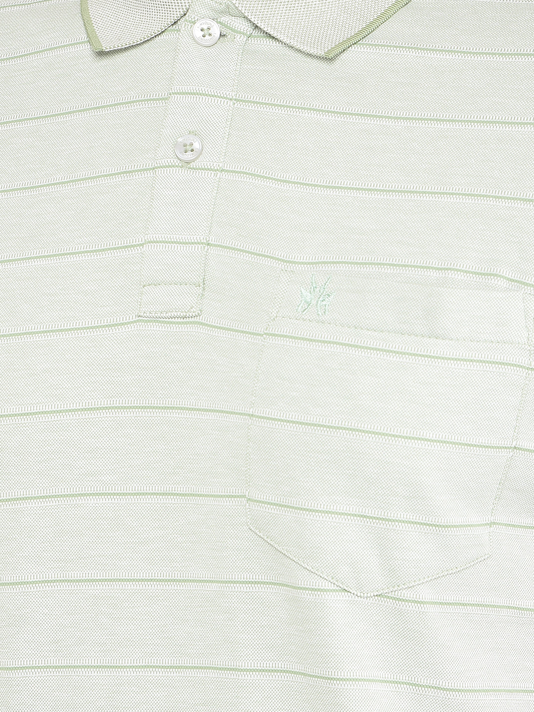 Green Horizontal Striped Polo Neck T-Shirt-Men T-Shirts-Crimsoune Club