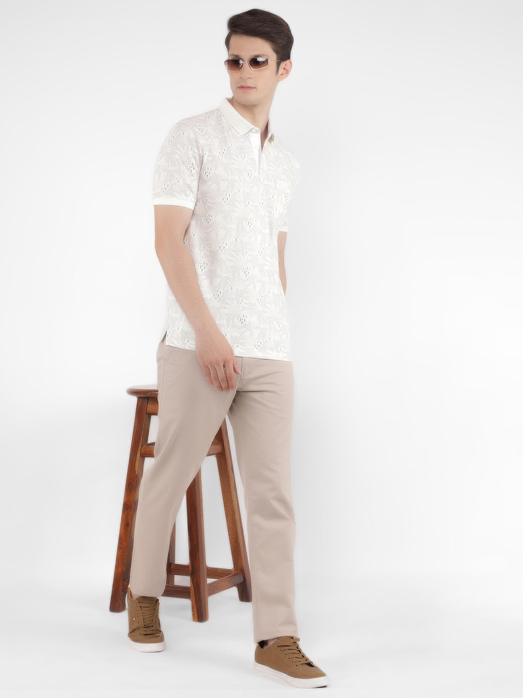 Multi Printed Polo T-Shirt-Men T-Shirts-Crimsoune Club