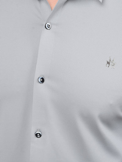 Grey Knitted Shirt-Men Shirts-Crimsoune Club