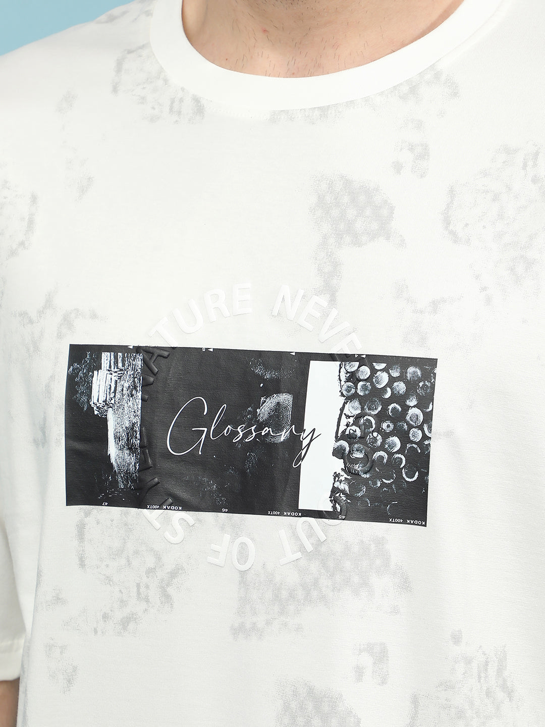 White Typographic Print T-Shirt-Men T-Shirts-Crimsoune Club