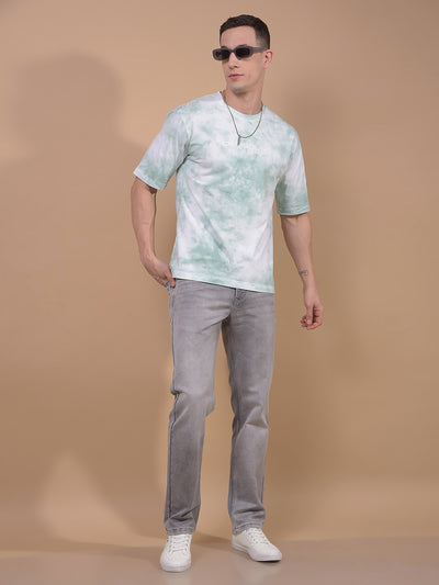 Green Printed 100% Cotton T-Shirt-Men T-Shirts-Crimsoune Club