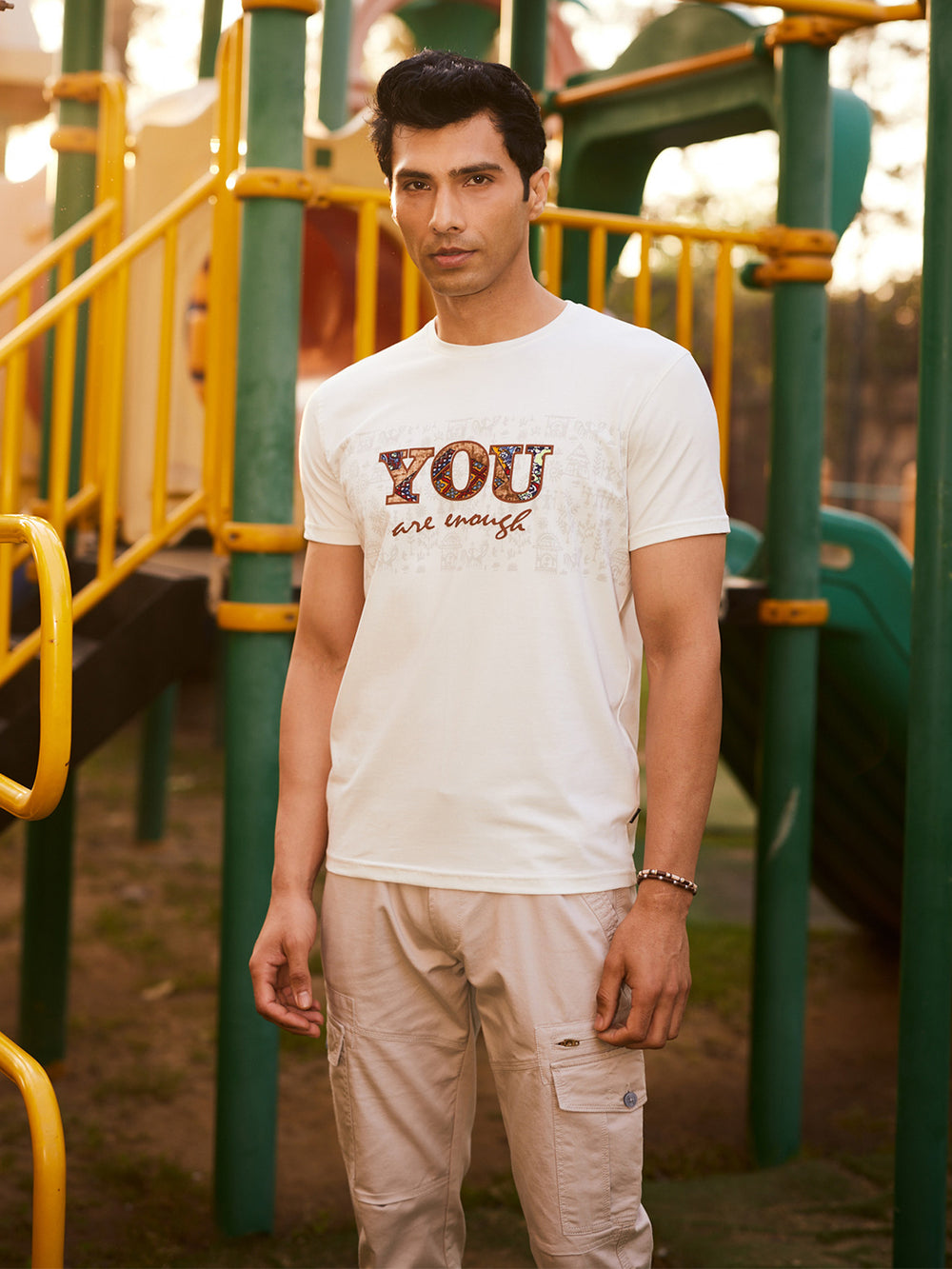 White Graphic Print T-Shirt-Men T-Shirts-Crimsoune Club