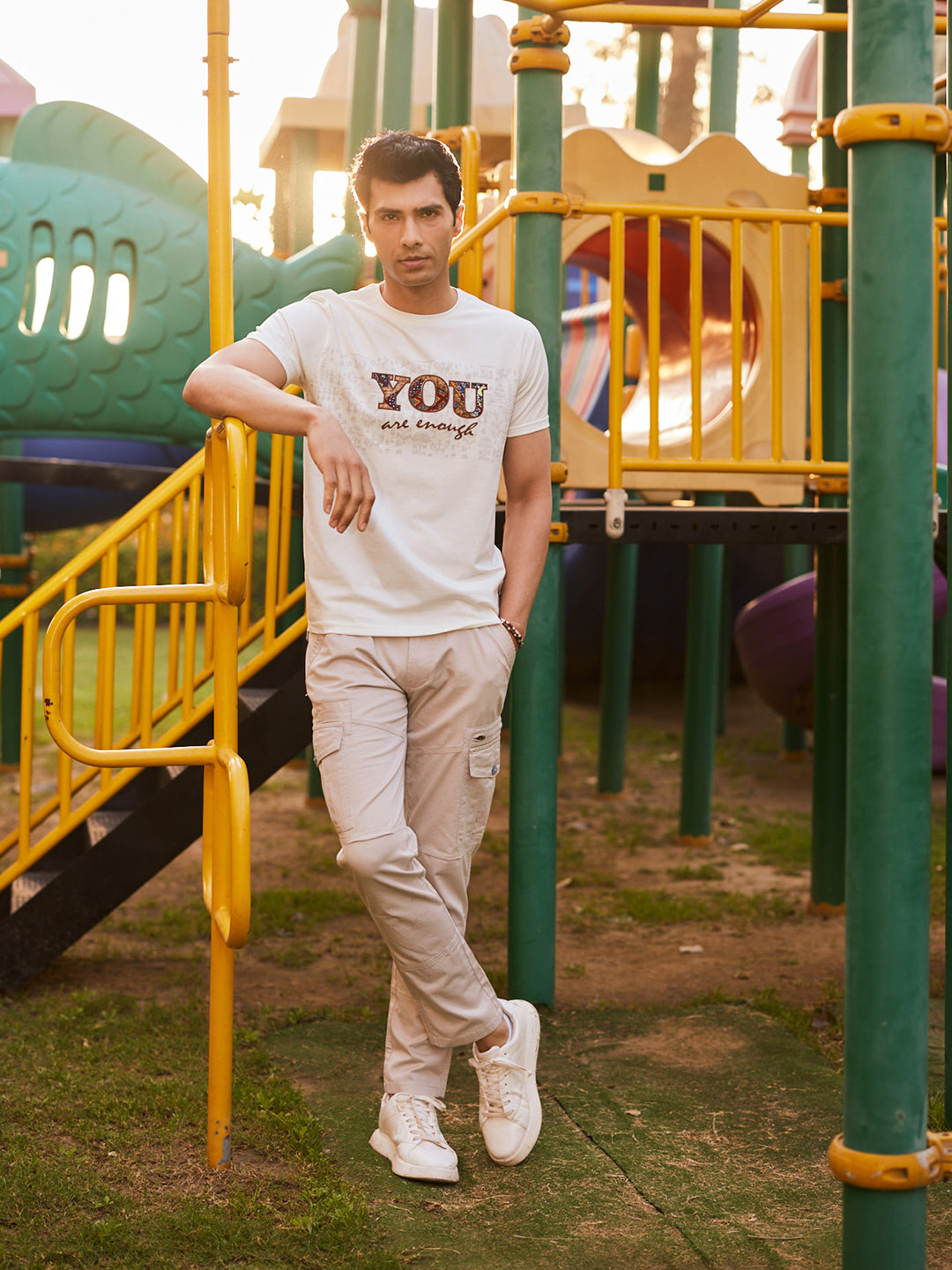 White Graphic Print T-Shirt-Men T-Shirts-Crimsoune Club