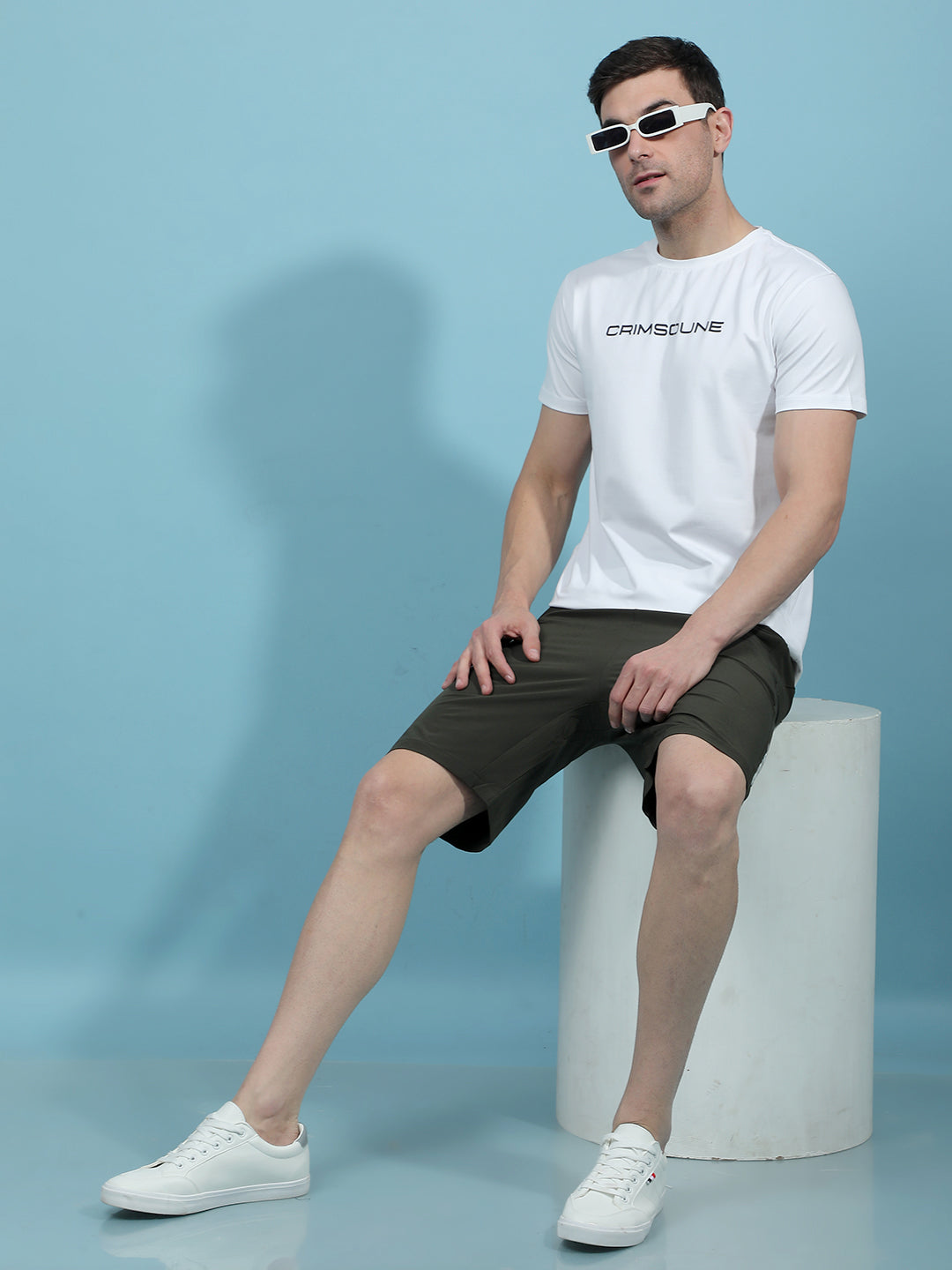 White Typographic Print T-Shirt-Men T-Shirts-Crimsoune Club