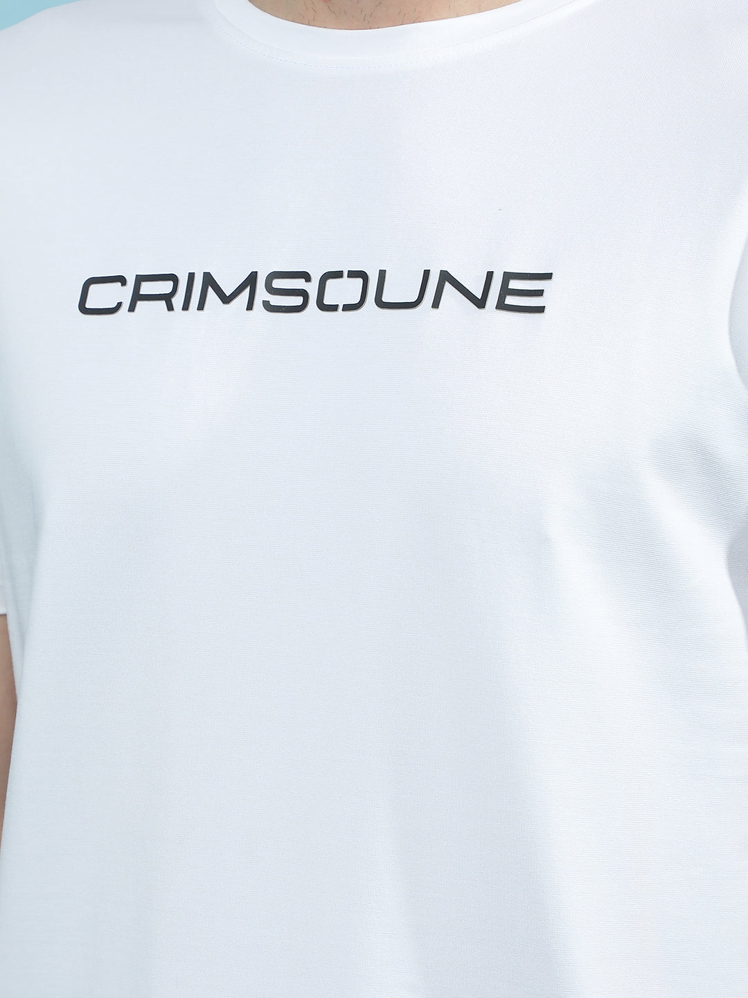 White Typographic Print T-Shirt-Men T-Shirts-Crimsoune Club