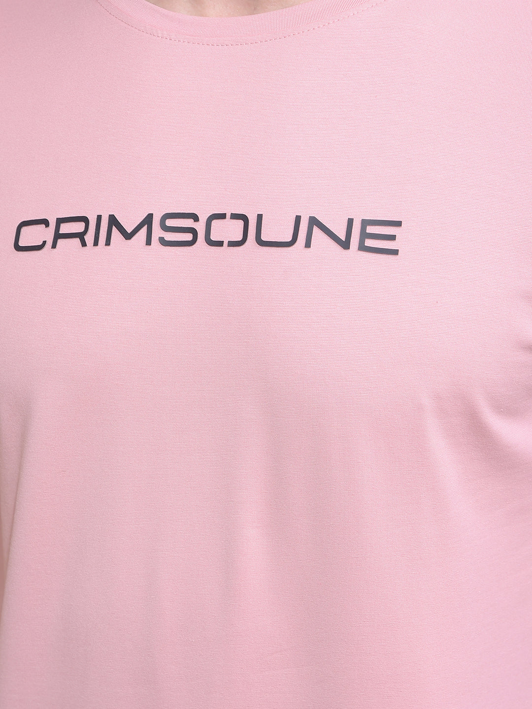 Peach Typographic Print T-Shirt-Men T-Shirts-Crimsoune Club