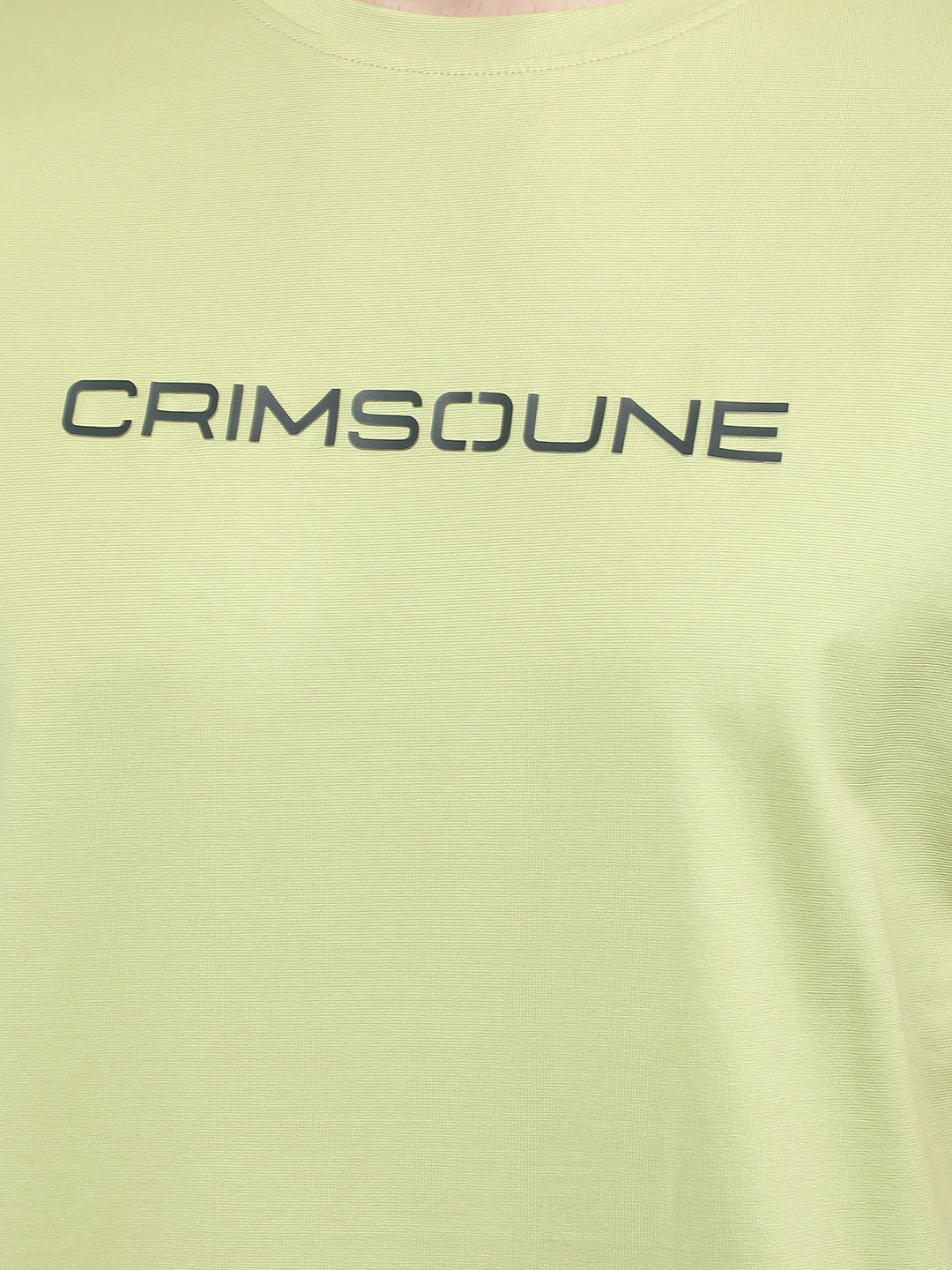 Green Typographic Print T-Shirt-Men T-Shirts-Crimsoune Club