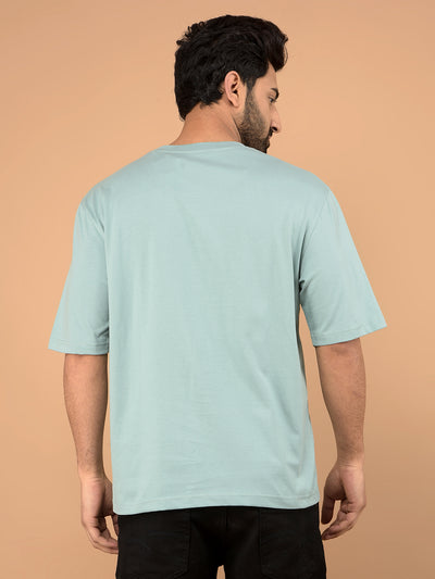 Green Graphic Print 100% Cotton T-Shirt-Men T-Shirts-Crimsoune Club
