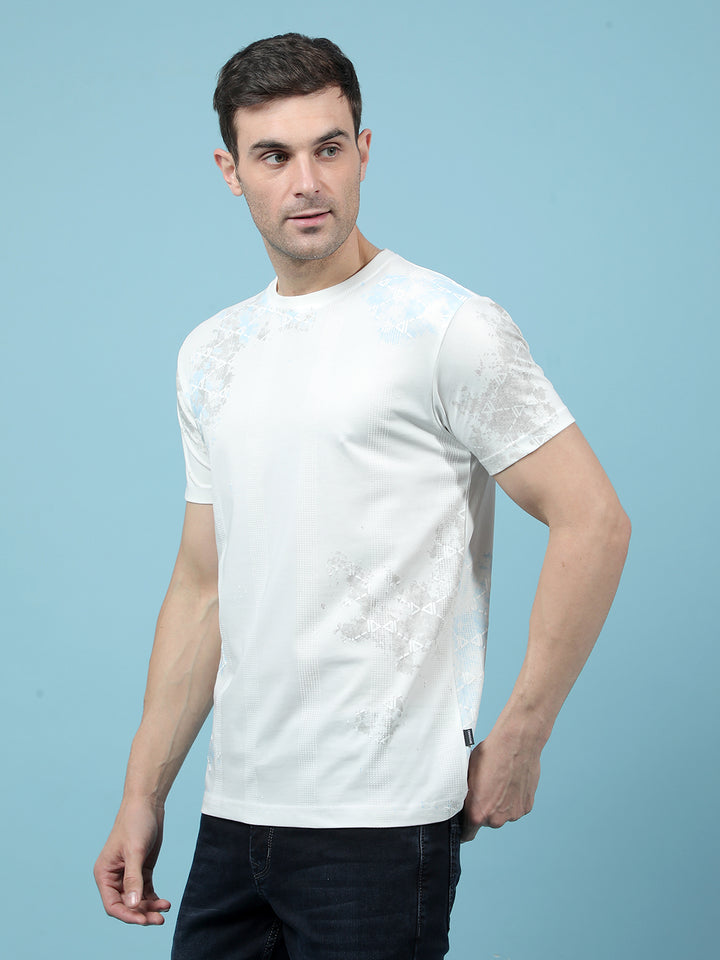 White Printed T-Shirt-Men T-Shirts-Crimsoune Club