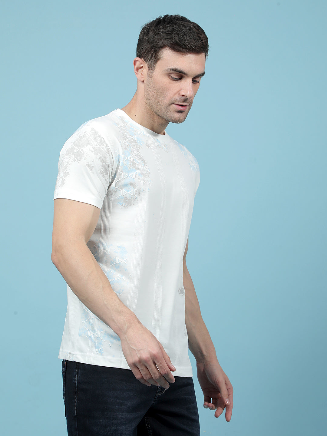White Printed T-Shirt-Men T-Shirts-Crimsoune Club