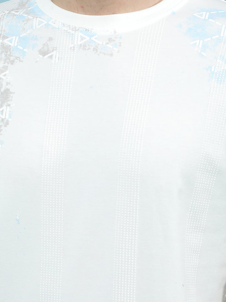 White Printed T-Shirt-Men T-Shirts-Crimsoune Club