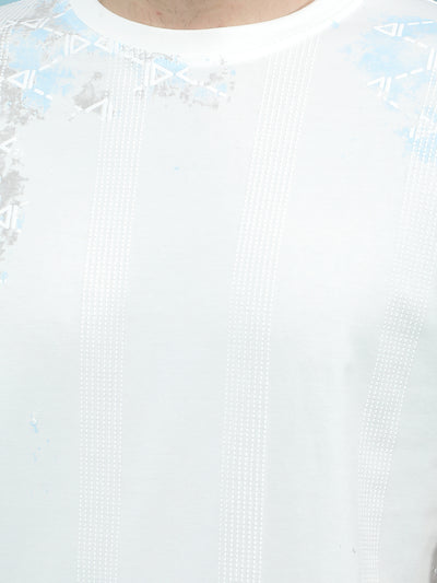 White Printed T-Shirt-Men T-Shirts-Crimsoune Club