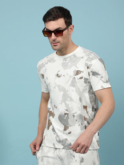 White Printed T-Shirt-Men T-Shirts-Crimsoune Club