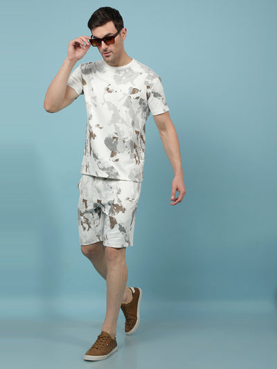 White Printed T-Shirt-Men T-Shirts-Crimsoune Club