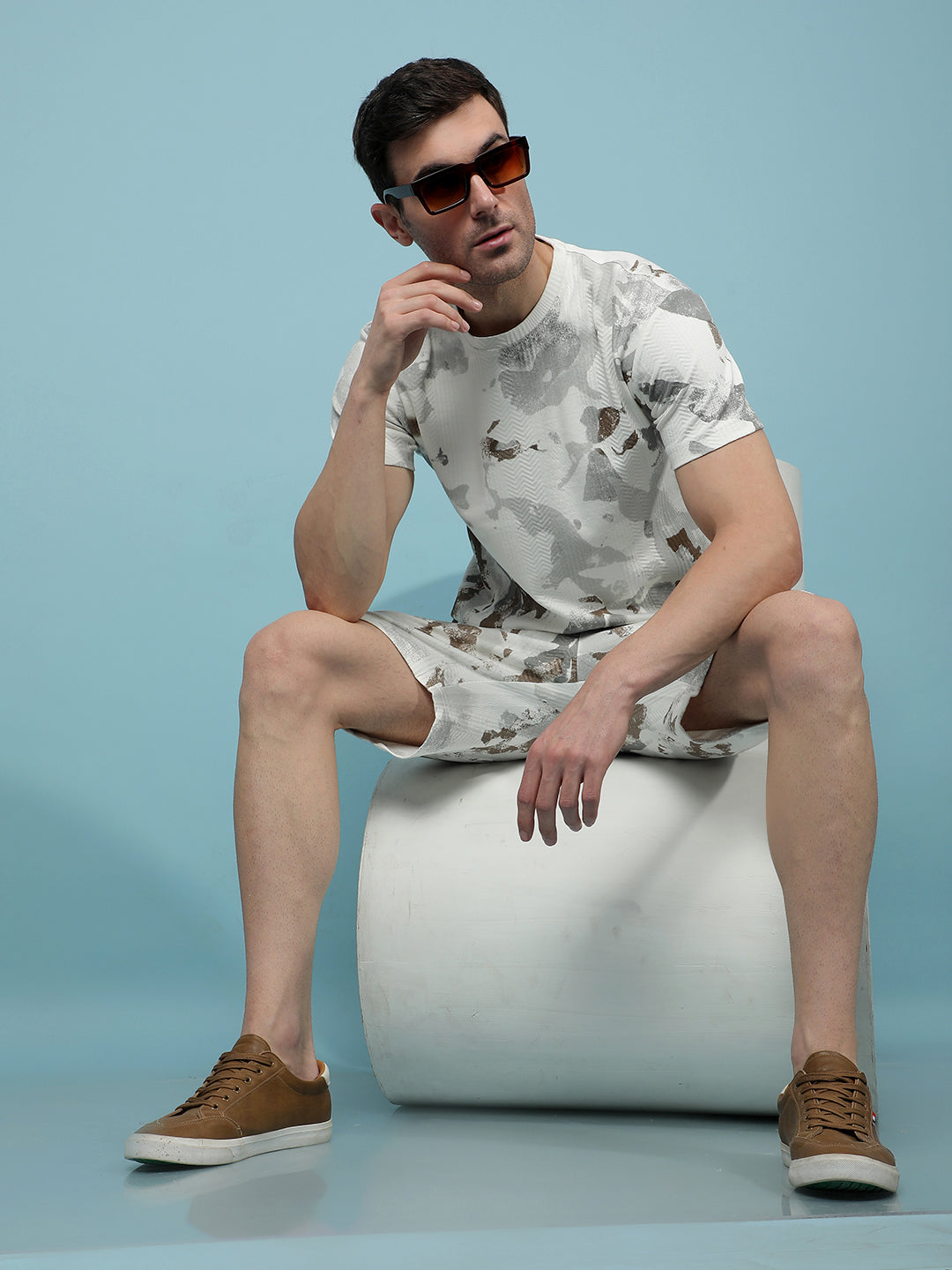 White Printed T-Shirt-Men T-Shirts-Crimsoune Club