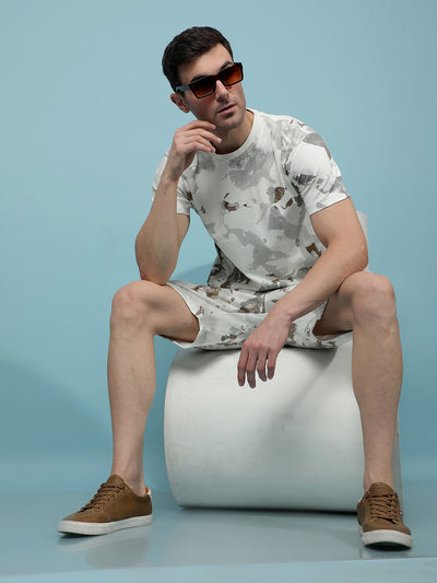White Printed T-Shirt-Men T-Shirts-Crimsoune Club