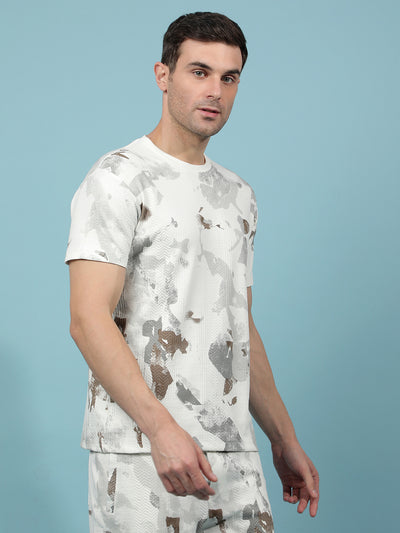 White Printed T-Shirt-Men T-Shirts-Crimsoune Club