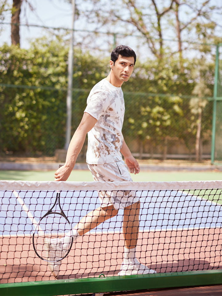 White Printed T-Shirt-Men T-Shirts-Crimsoune Club