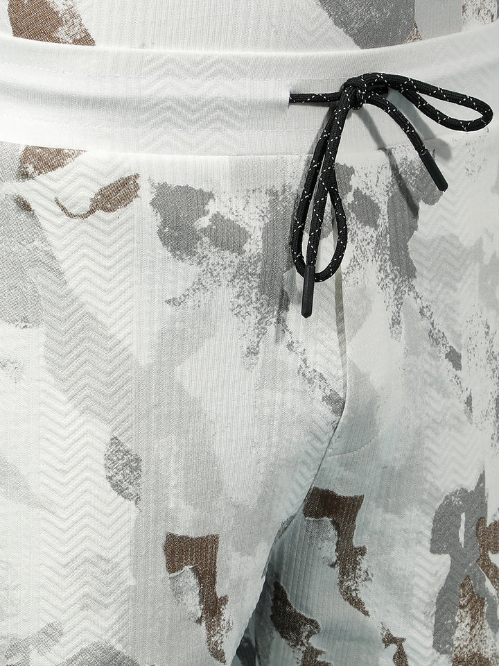 White Printed Shorts-Men Shorts-Crimsoune Club