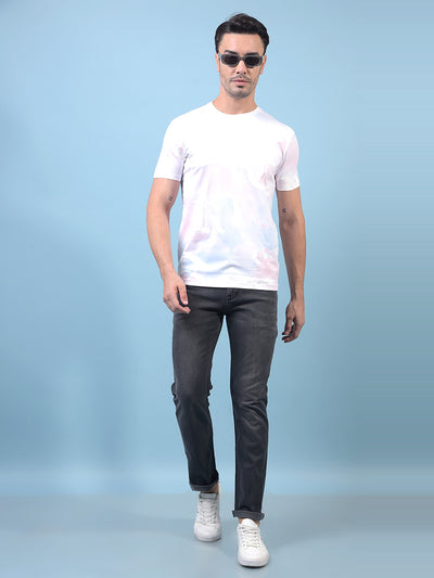 Men's Pink Printed T-Shirt-Men T-Shirts-Crimsoune Club