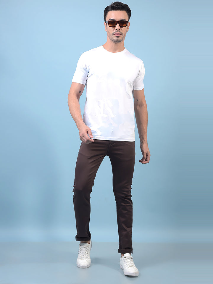 Men's Green Printed T-Shirt-Men T-Shirts-Crimsoune Club