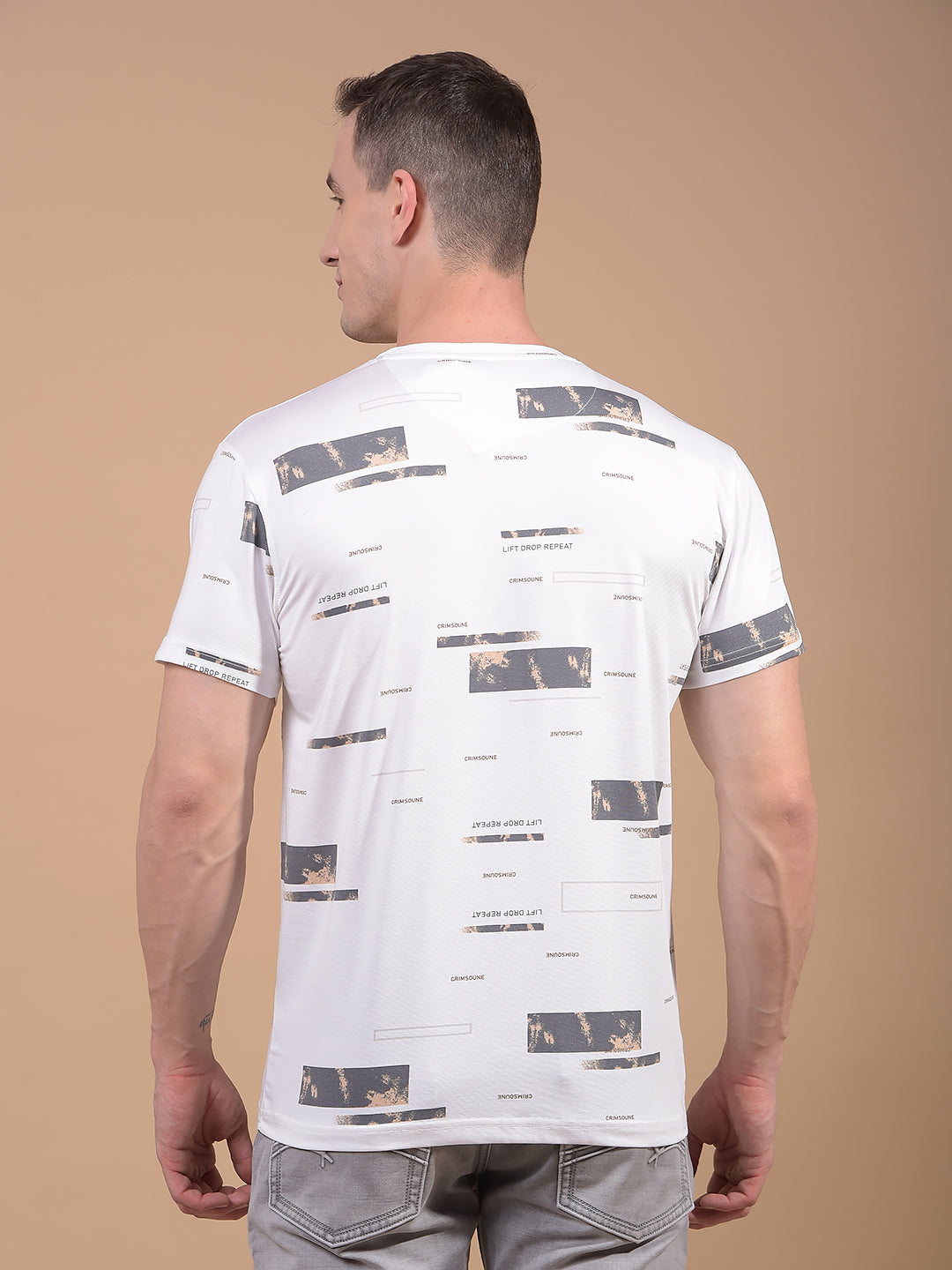 White Printed T-Shirt-Men T-Shirts-Crimsoune Club