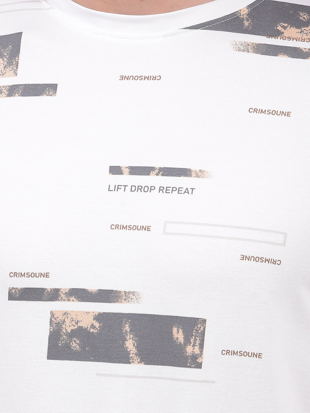 White Printed T-Shirt-Men T-Shirts-Crimsoune Club