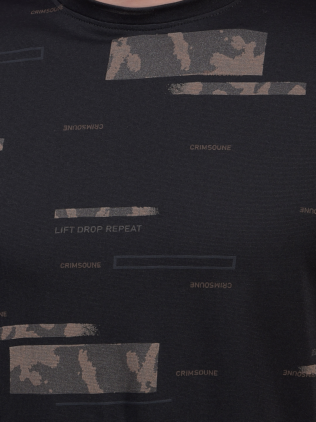 Black Printed T-Shirt-Men T-Shirts-Crimsoune Club