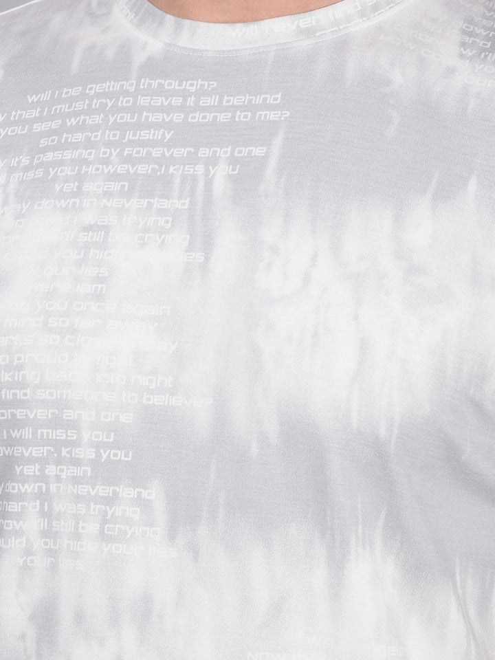 Grey Printed T-Shirt-Men T-Shirts-Crimsoune Club