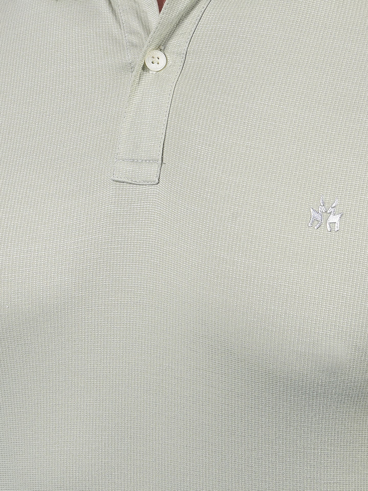 Green Polo Neck T-Shirt-Men T-Shirts-Crimsoune Club