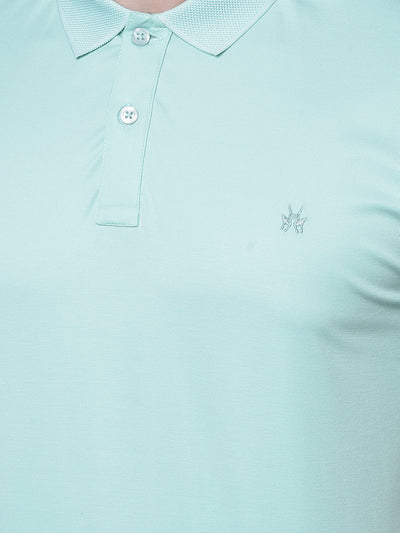 Green Polo Neck T-Shirt-Men T-Shirts-Crimsoune Club