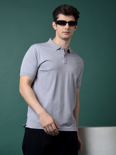 Purple Polo Neck T-Shirt-Men T-Shirts-Crimsoune Club
